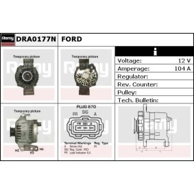 Lichtmaschine für FORD von DELCO REMY