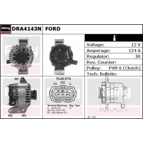 Lichtmaschine für FORD von DELCO REMY