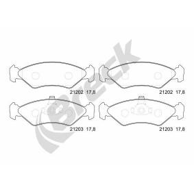 Compre Pastilhas de travão da BRECK 21202 00 702 00 a um preço baixo por 15,42 €