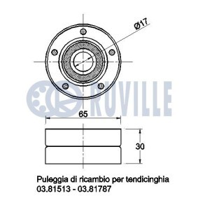 Achetez des Galet tendeur de courroie de distribution RUVILLE 57202 à prix pour 21,94 €