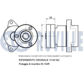 Umlenk- / Führungsrolle, Keilrippenriemen 55889