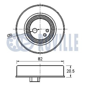 Compre Polea de inversión y guía, correa de distribución de RUVILLE online para J5 Furgón (280L) a precios moderados