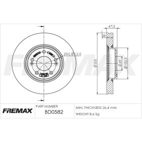 Comprar Disco de freno de FREMAX BD-0582 a bajo precio de 102,77 €
