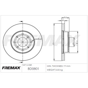 Bremsscheibe für MG von FREMAX