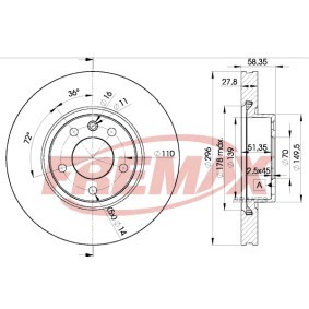 Bremsscheibe für VAUXHALL von FREMAX