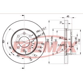 Bremsscheibe für MG von FREMAX