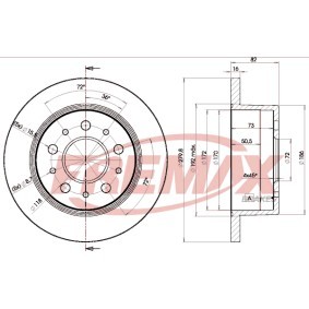 Bremsscheibe für VAUXHALL von FREMAX