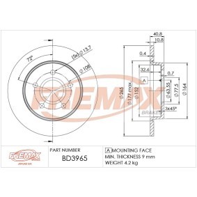 Comprar Disco de freno de FREMAX BD-3965 a bajo precio de 52,71 €