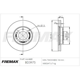Comprar Disco de freno de FREMAX BD-3975 a bajo precio de 42,10 €
