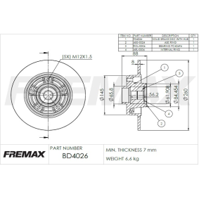 Comprar Disco de freno de FREMAX BD-4026 a bajo precio de 90,07 €