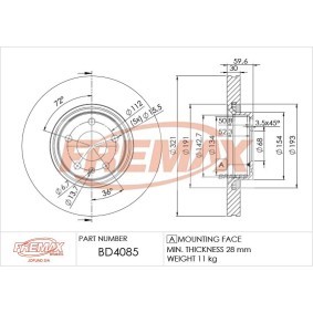 Acquista Disco freno da FREMAX BD-4085 a buon mercato per soli 66,75 €
