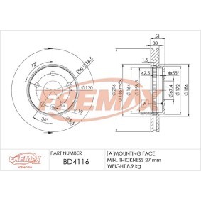 Comprar Disco de freno de FREMAX BD-4116 a bajo precio de 109,13 €