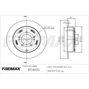 Comprar Disco de freno de FREMAX BD-4650 a bajo precio de 90,81 €