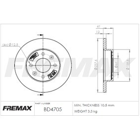 Comprar Disco de freno de FREMAX BD-4705 a bajo precio de 37,80 €