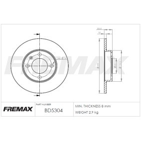 Comprar Disco de freno de FREMAX BD-5304 a bajo precio de 39,29 €