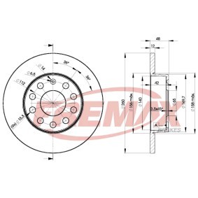 Bremsscheibe BD-5310 für SKODA