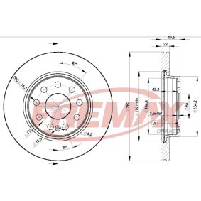 Bremsscheibe BD-5614 für SKODA
