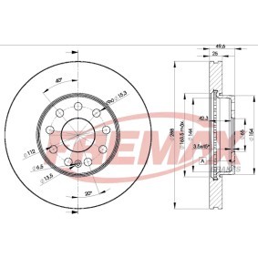 Bremsscheibe BD-5615 für SKODA