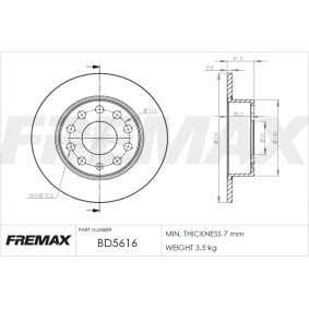 Bremsscheibe BD-5616 für SKODA