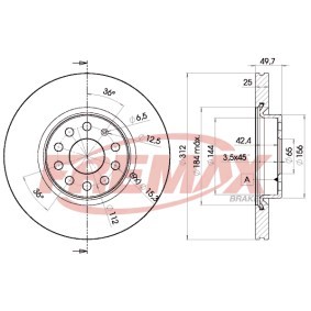 Bremsscheibe BD-5618 für Octavia III Combi (5E5) für 47,02 CHF