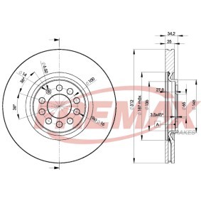Bremsscheibe BD-5620 für Octavia III Combi (5E5) für 48,54 CHF