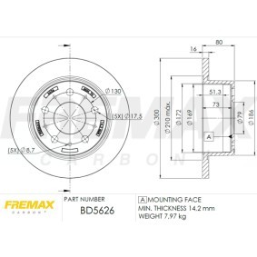 Acquista Disco freno da FREMAX BD-5626 a buon mercato per soli 117,89 €