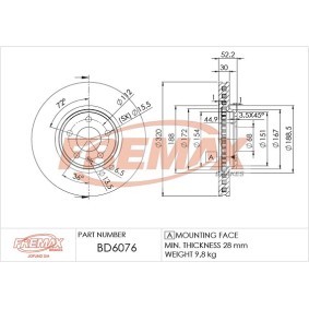 Acquista Disco freno da FREMAX BD-6076 a buon mercato per soli 67,32 €