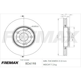 Comprar Disco de freno de FREMAX BD-6198 a bajo precio de 83,62 €
