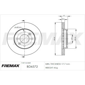 Comprar Disco de freno de FREMAX BD-6572 a bajo precio de 45,85 €