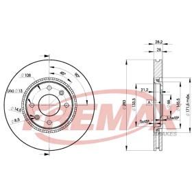 Acquista Disco freno da FREMAX BD-7406 a buon mercato per soli 77,23 €