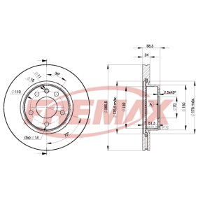 Bremsscheibe für VAUXHALL von FREMAX