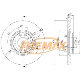 Bremsscheibe für VAUXHALL von FREMAX