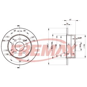 Bremsscheibe für VAUXHALL von FREMAX
