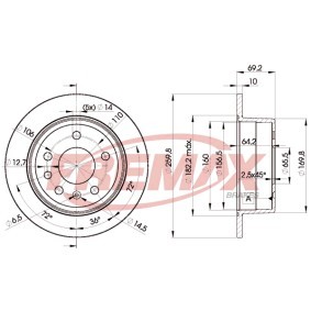 Comprar Disco de freno de FREMAX BD-9105 a bajo precio de 54,29 €