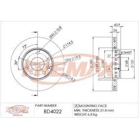 Comprar Disco de freno de FREMAX BD-4022 a bajo precio de 87,94 €