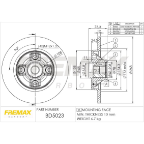 Bremsscheibe BD-5023 für DS