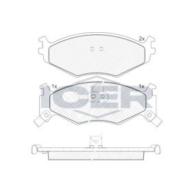 Acquista Kit pastiglie freni da ICER 141056-205 a buon mercato per soli 28,48 €