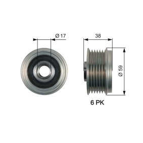 Generatorfreilauf OAP7168 von GATES günstig für 56,72 € online kaufen