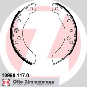 Achetez des Jeu de mâchoires de frein ZIMMERMANN 10990.117.0 à prix pour 237,05 €