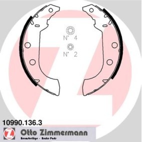 Acquista Kit ganasce freni da ZIMMERMANN 10990.136.3 a buon mercato per soli 24,62 €