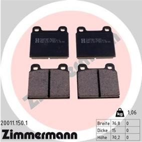 Bremsbeläge 20011.150.1 von ZIMMERMANN günstig für 30,87 € online kaufen