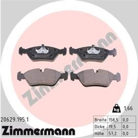 Acquista Kit pastiglie freni da ZIMMERMANN 20629.195.1 a buon mercato per soli 54,64 €