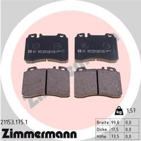 Bremsbeläge für MERCEDES-BENZ von ZIMMERMANN