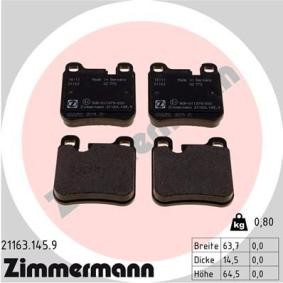 Bremsbeläge 21163.145.9 von ZIMMERMANN günstig für 85,10 € online kaufen