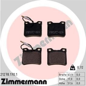 Acquista Kit pastiglie freni da ZIMMERMANN 21278.170.1 a buon mercato per soli 33,16 €