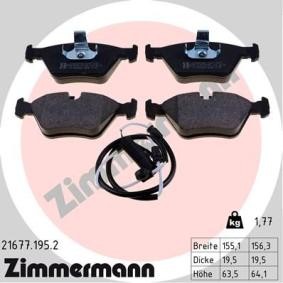 Acquista Kit pastiglie freni da ZIMMERMANN 21677.195.2 a buon mercato per soli 70,88 €