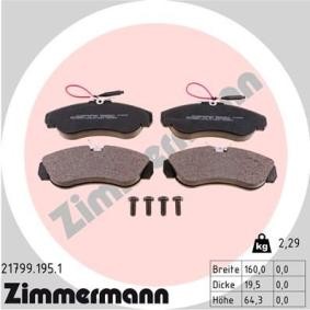 Köp Bromsbelägg av ZIMMERMANN 21799.195.1 till det låga priset 687,97 kr