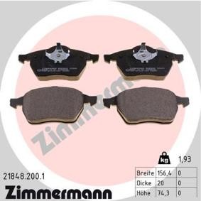 Köp Bromsbelägg av ZIMMERMANN 21848.200.1 till det låga priset 493,36 kr
