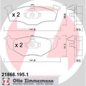 Köp Bromsbelägg av ZIMMERMANN 21866.195.1 till det låga priset 446,77 kr