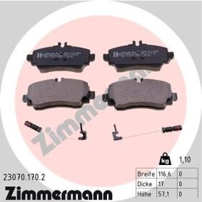 Bremsbeläge für MERCEDES-BENZ von ZIMMERMANN